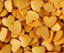 Picture of GOLD SUGAR HEARTS EDIBLE SPRINKLES X 50G